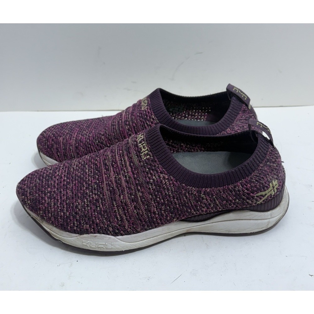 KURU Stride Plum Purple Knit Slip Ons Athletic Comfort Sneakers Womens Size 8.5